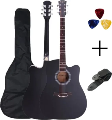 PACK GUITARE ELECTROACOUSTIQUE AIERSI – SG026 (Noire )