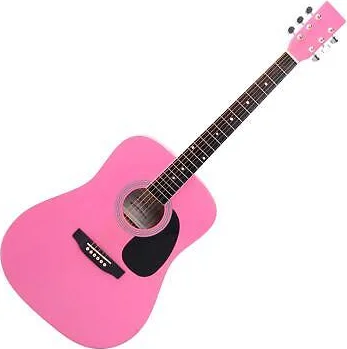 MEG – Guitare Acoustique Folk Rose 41″