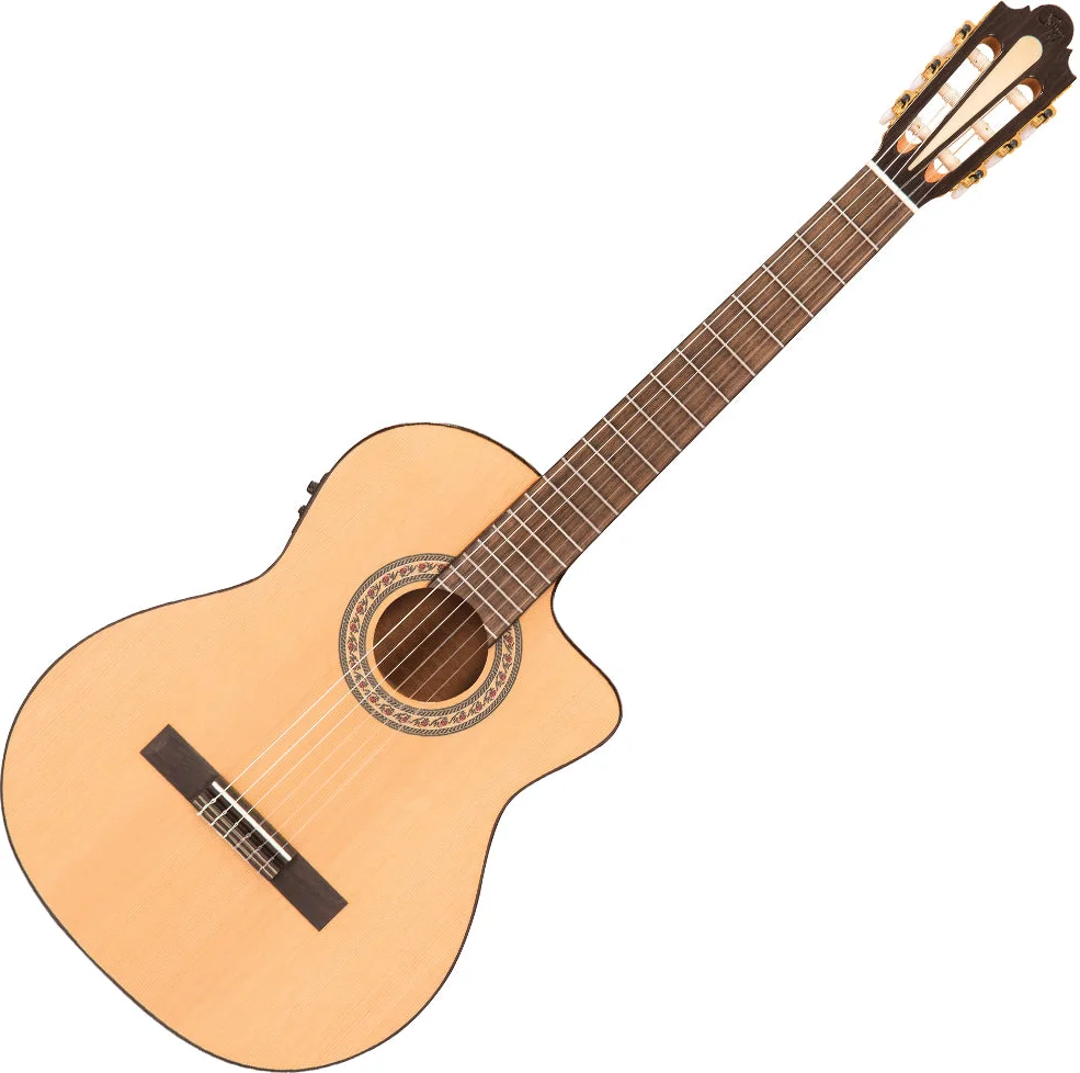 Guitare électro-classique Santos Martinez Preludio Cutaway ~ Natural High Gloss
