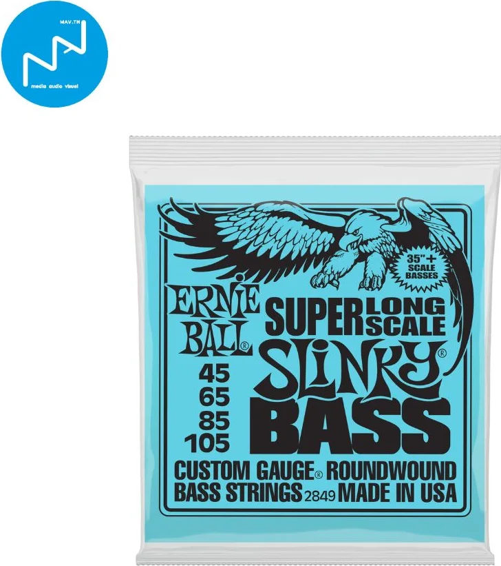 2849 - Jeu de Cordes pour Basses - Slinky super long scale 45-65-85-105