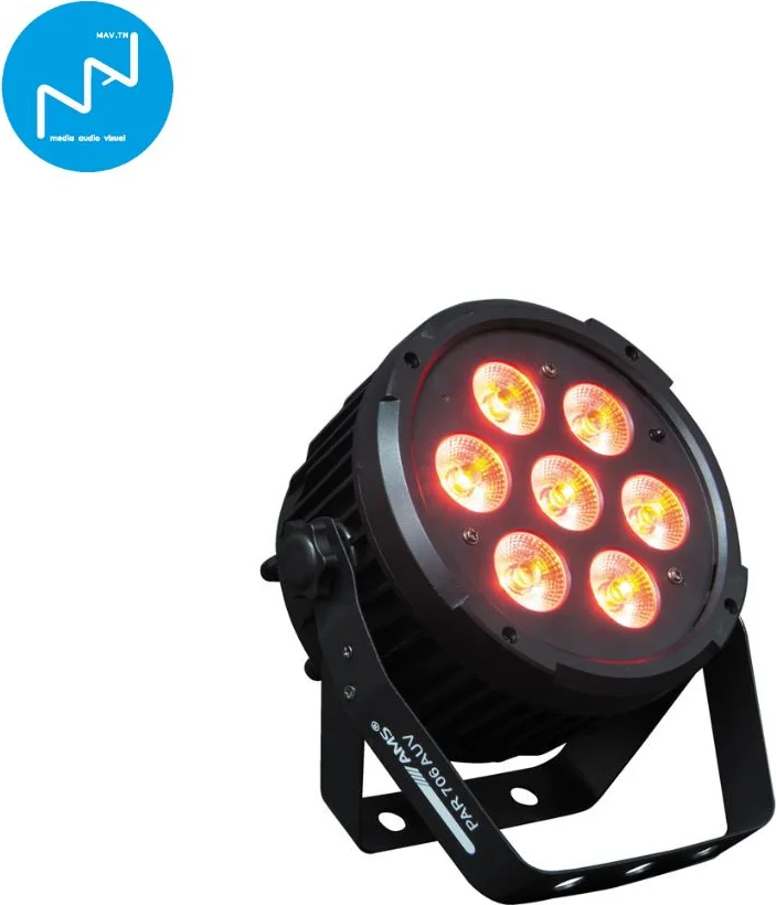 Projecteur 7 leds * W 6 EN 1 UV DMX AMS