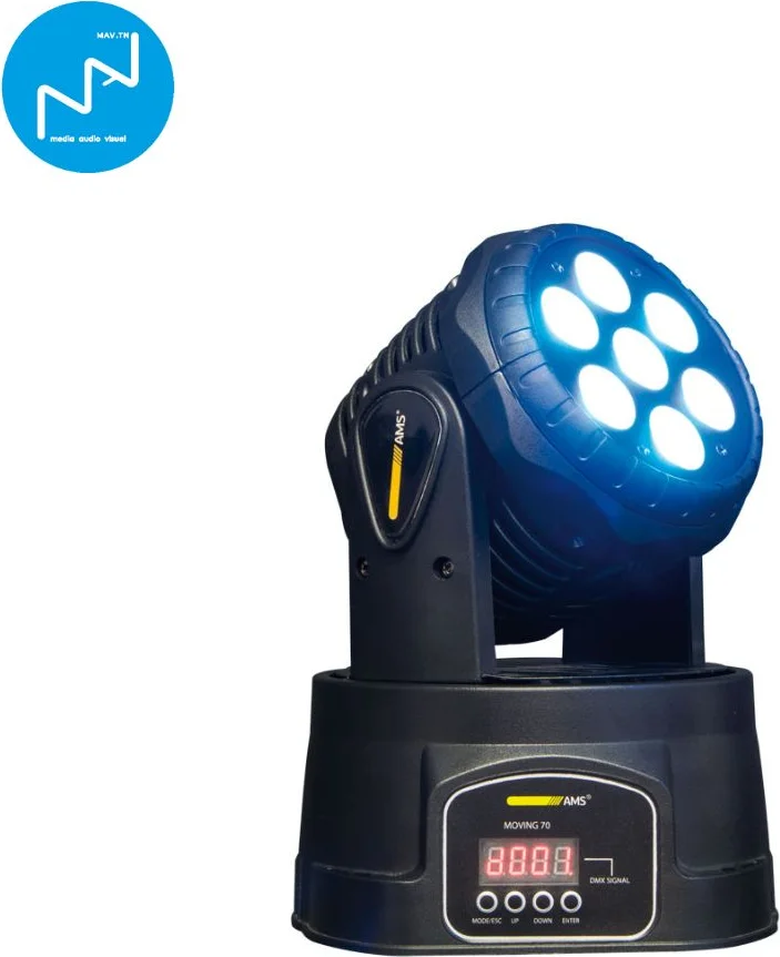 MINI MOVING HEAD 7 * 8W LEDS RGB AMS