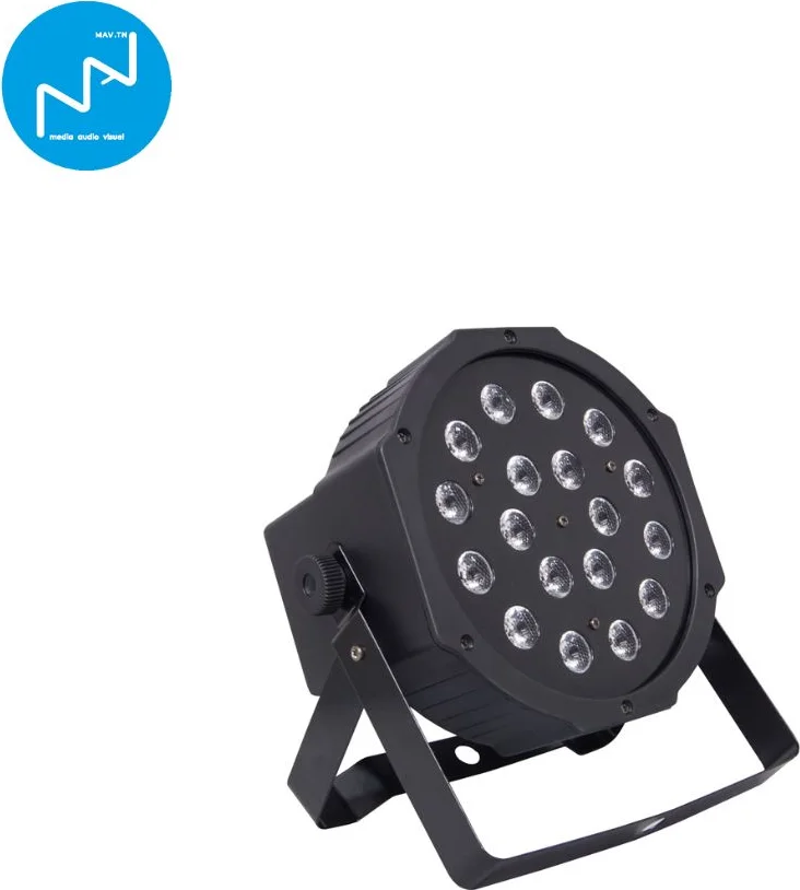 Projecteur 1W * 18 LEDS DMX AUTO MASTER /SLAVE AUDIO 8 canaux MARK