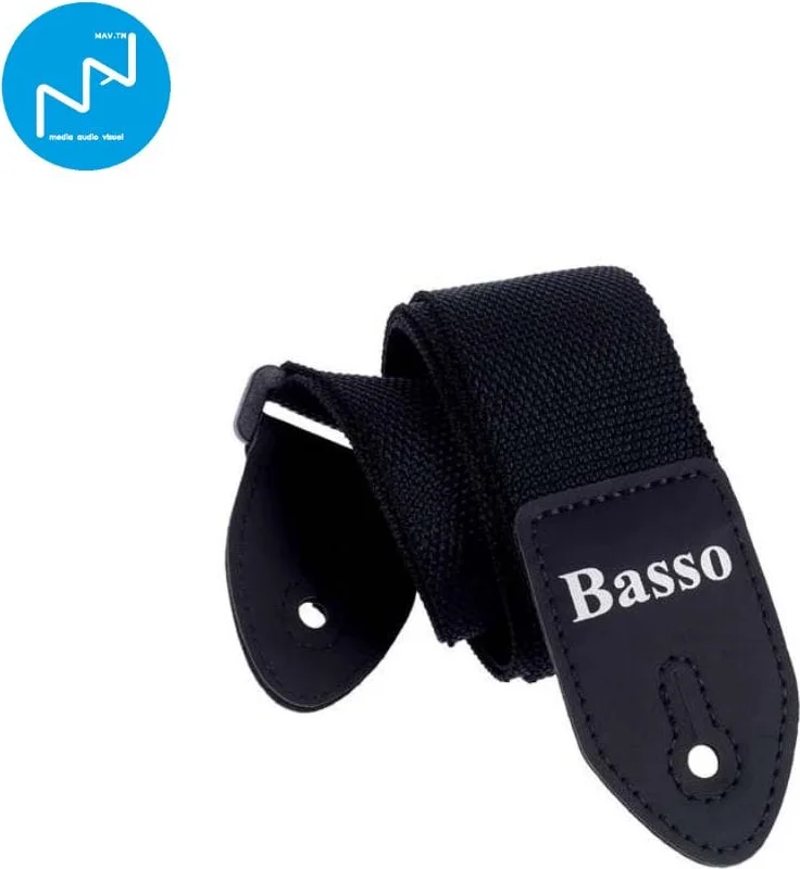 Ceinture pour Guitare Bass 5 cm Noire