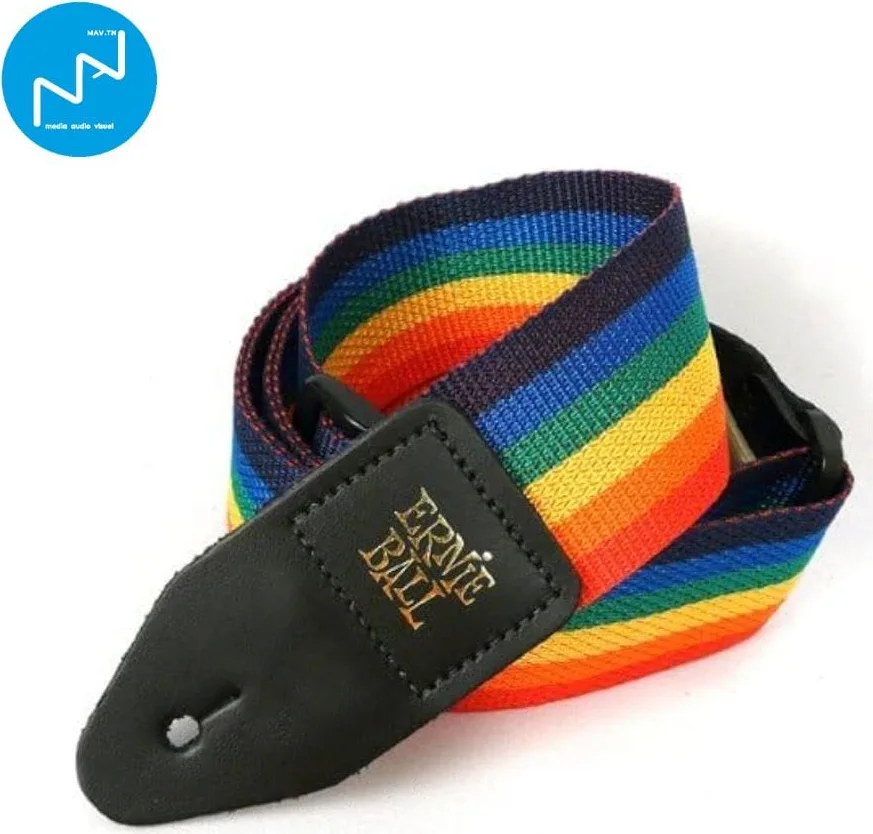 Ceinture pour Guitares Courroies Polypro Arc-en-ciel Ernie Ball