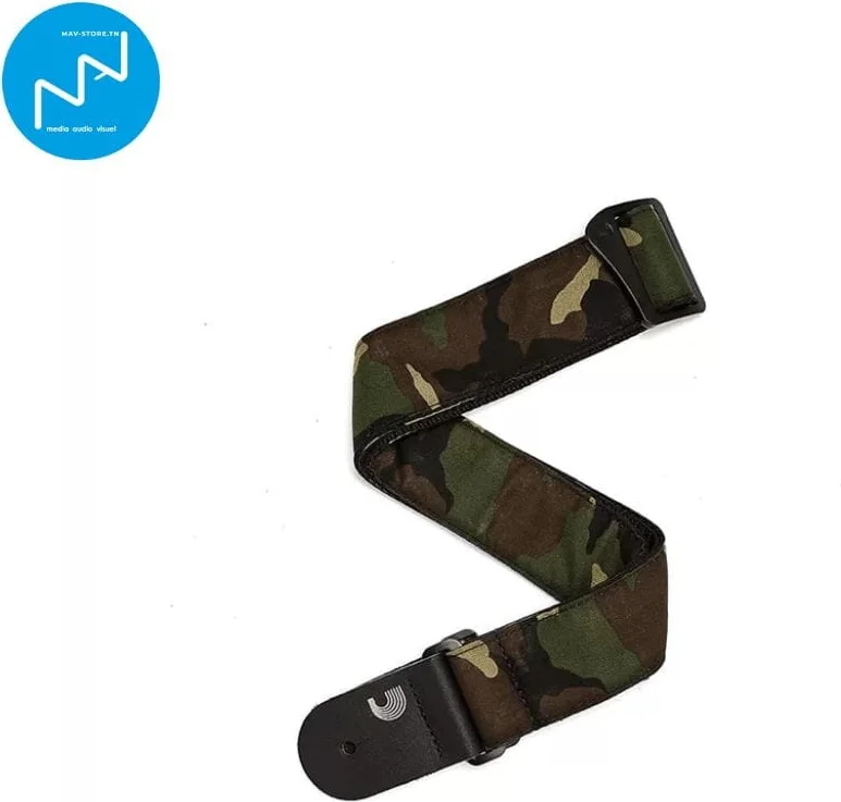 Ceinture Nylon Rock-attaches cuir 50 mm Camo pour guitare Planet Waves
