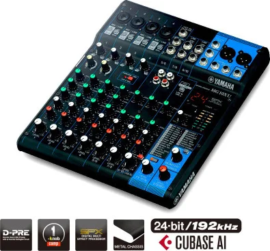 MIXER YAMAHA MG10XU SPX MULTIEFFECT 2 in/2 out USB,Cubase Al