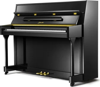 PIANO DROIT RITMULLER UP110R2 NOIR (EBONY) BRILLANT AVEC BANQUETTE